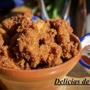 Chicken delights with barbecue sauce